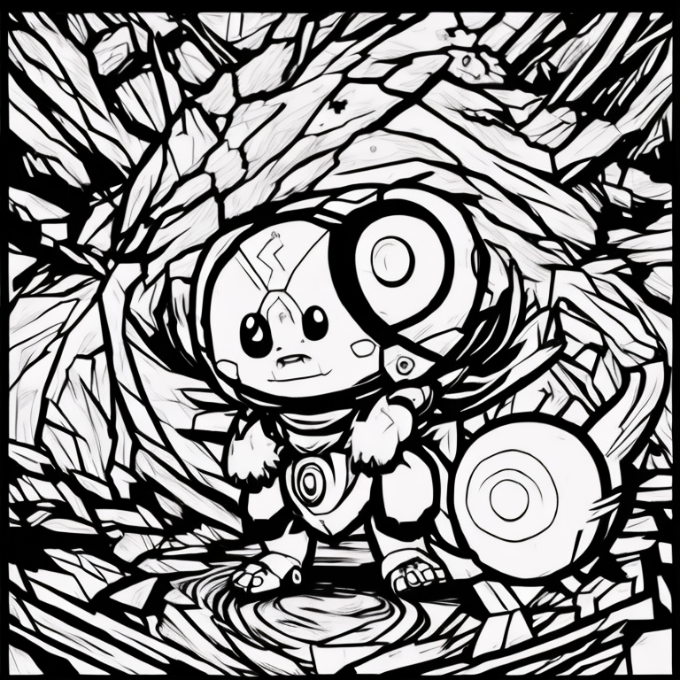 Pokemon com armadura dos cavaleiros do Zodíaco  coloring page