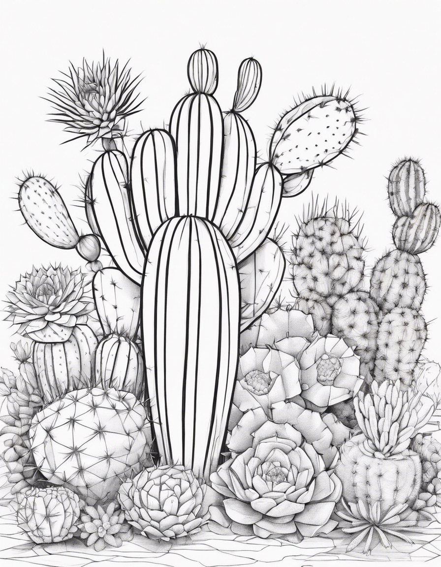 cactus coloring pages