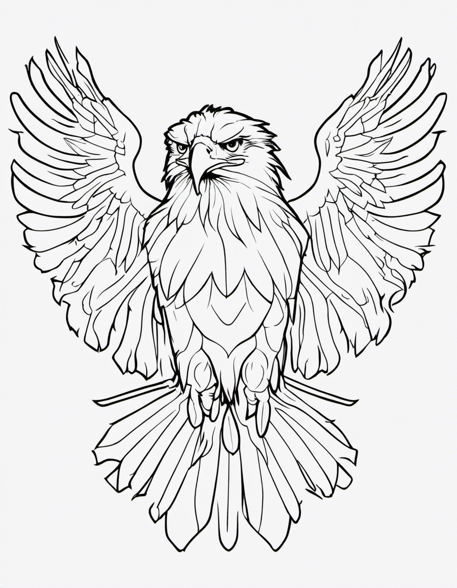 bald eagle for children coloring page