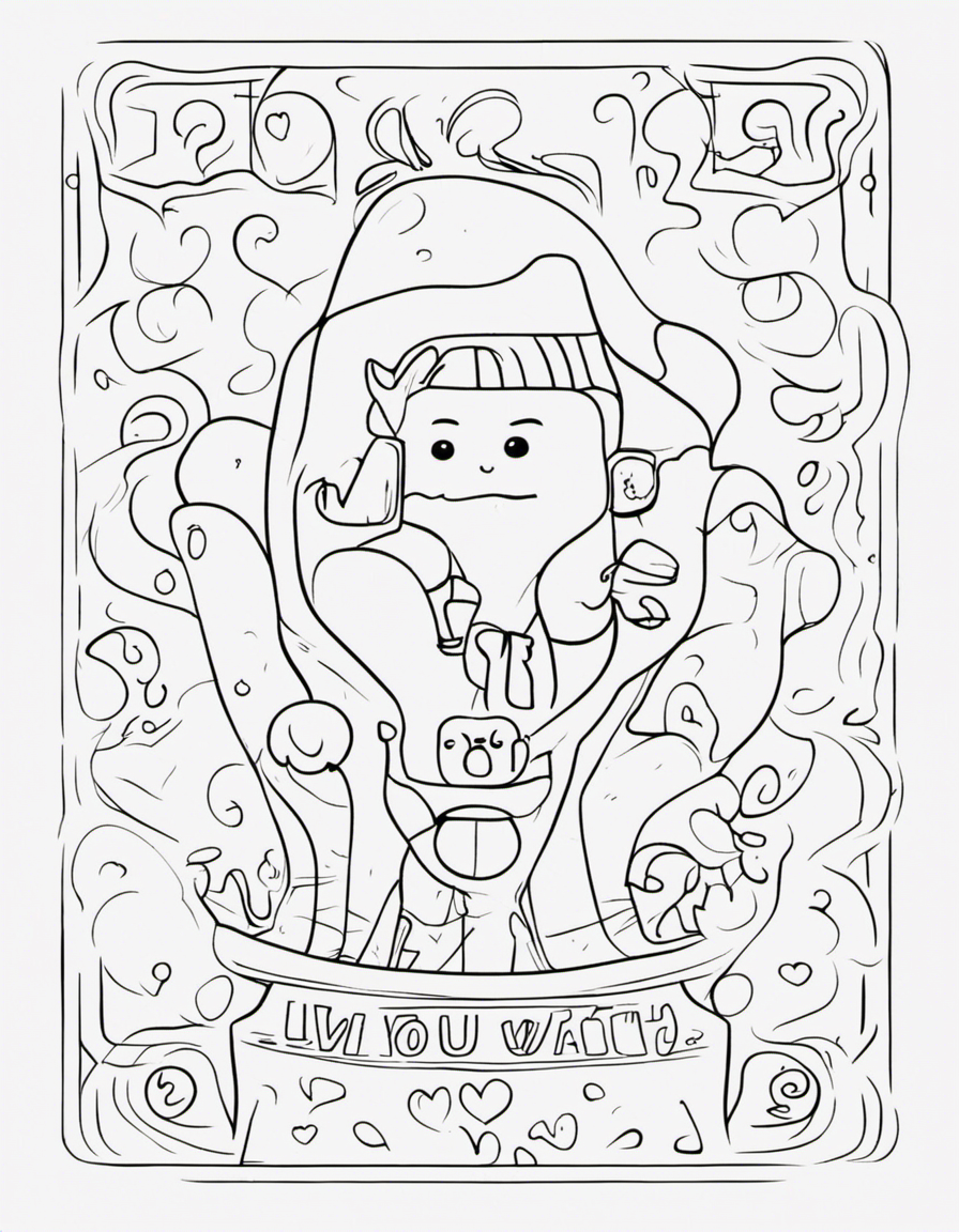 i love you for children coloring page