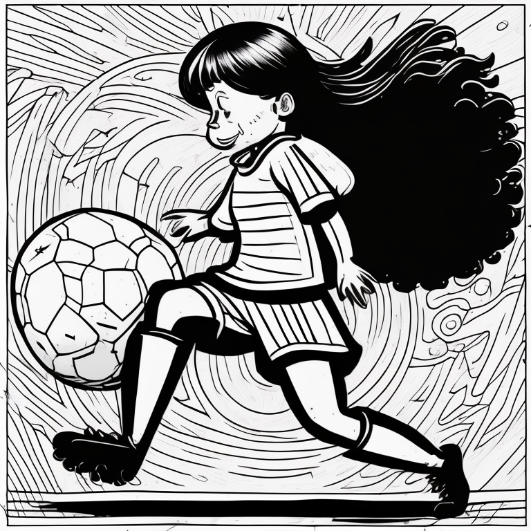 girl playing soccer