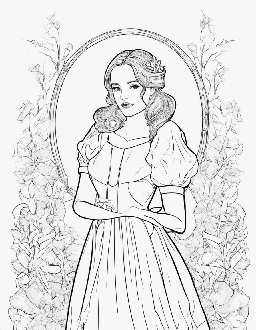 snow white for adults coloring page