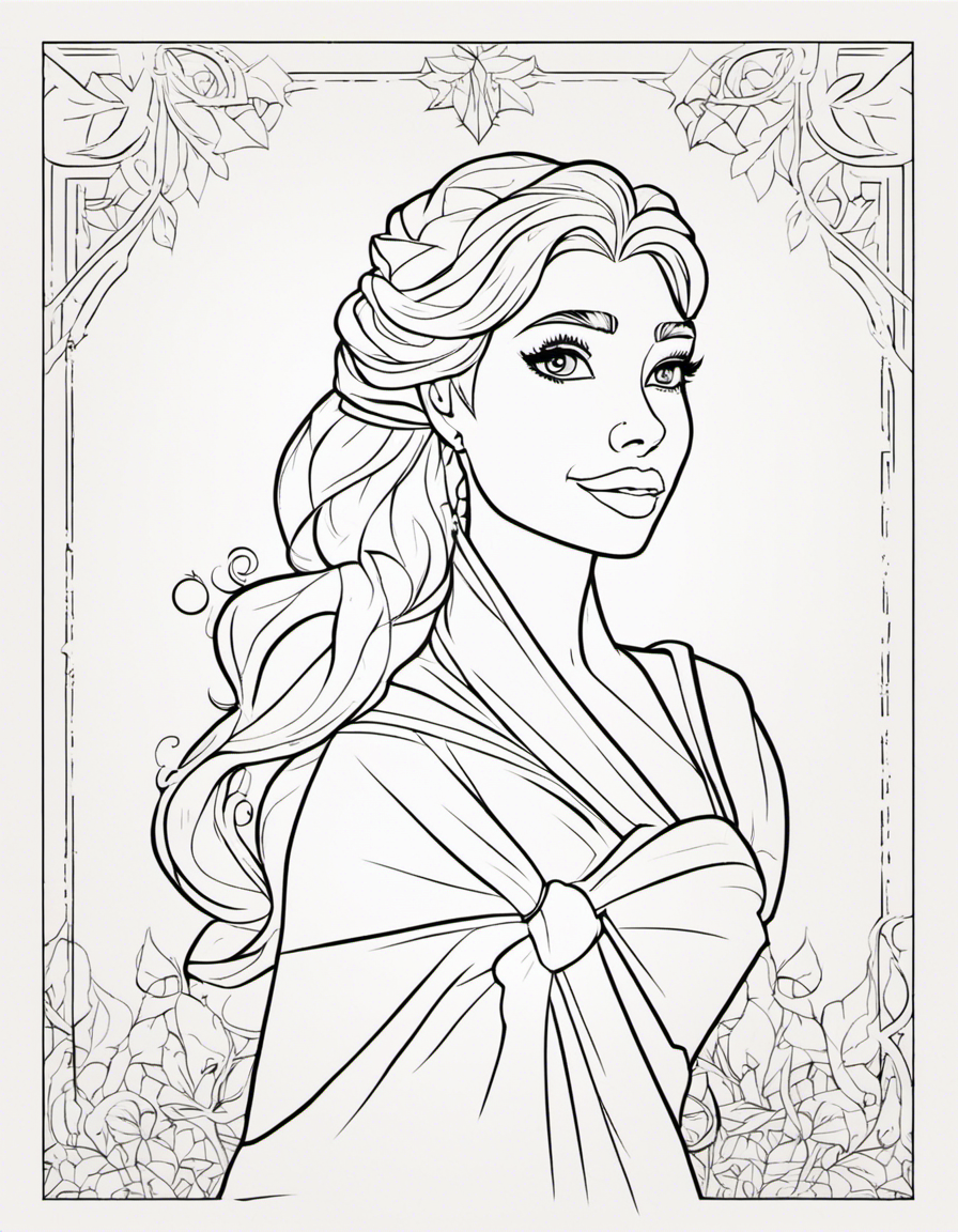 elsa for adults coloring page