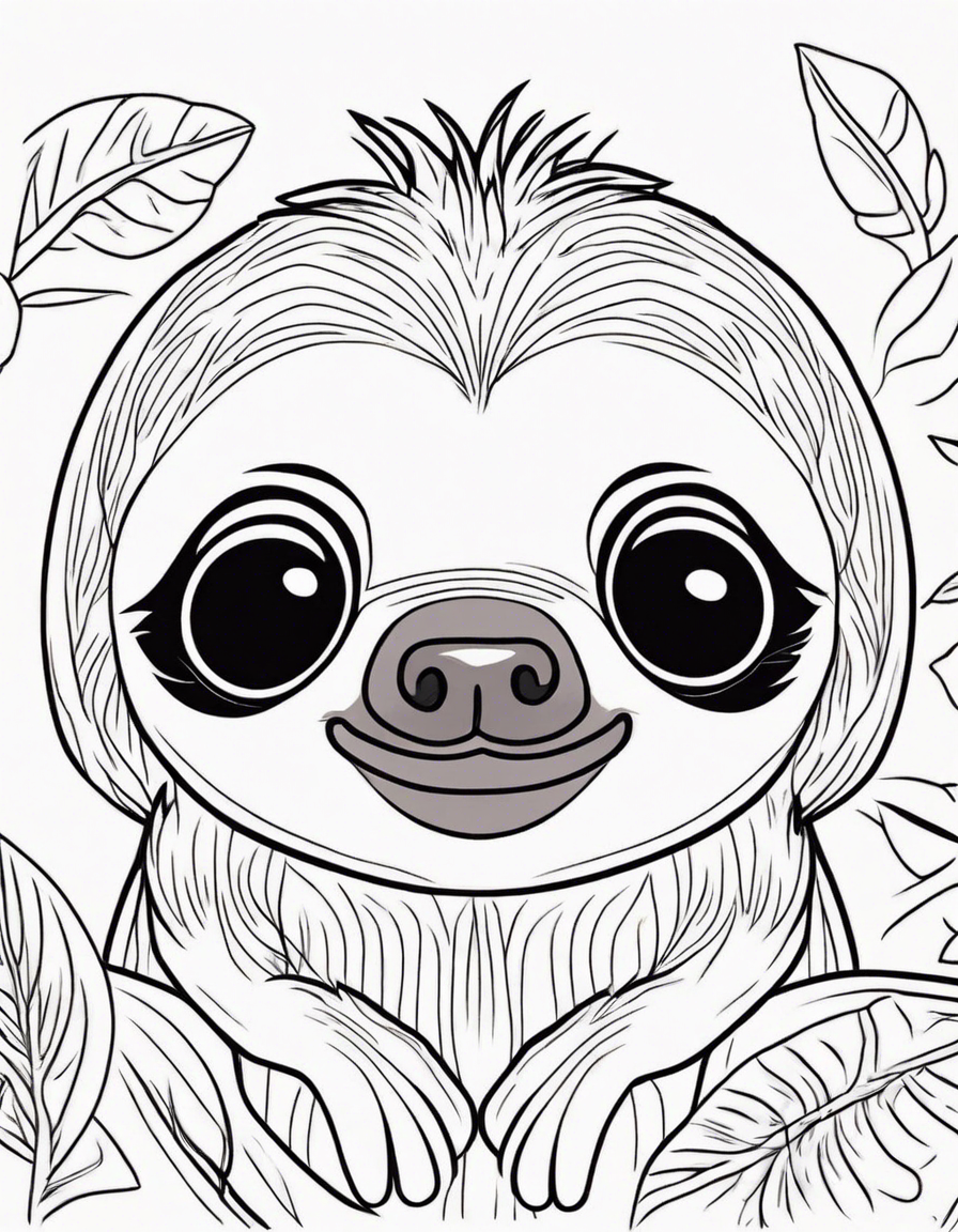 sloth coloring pages