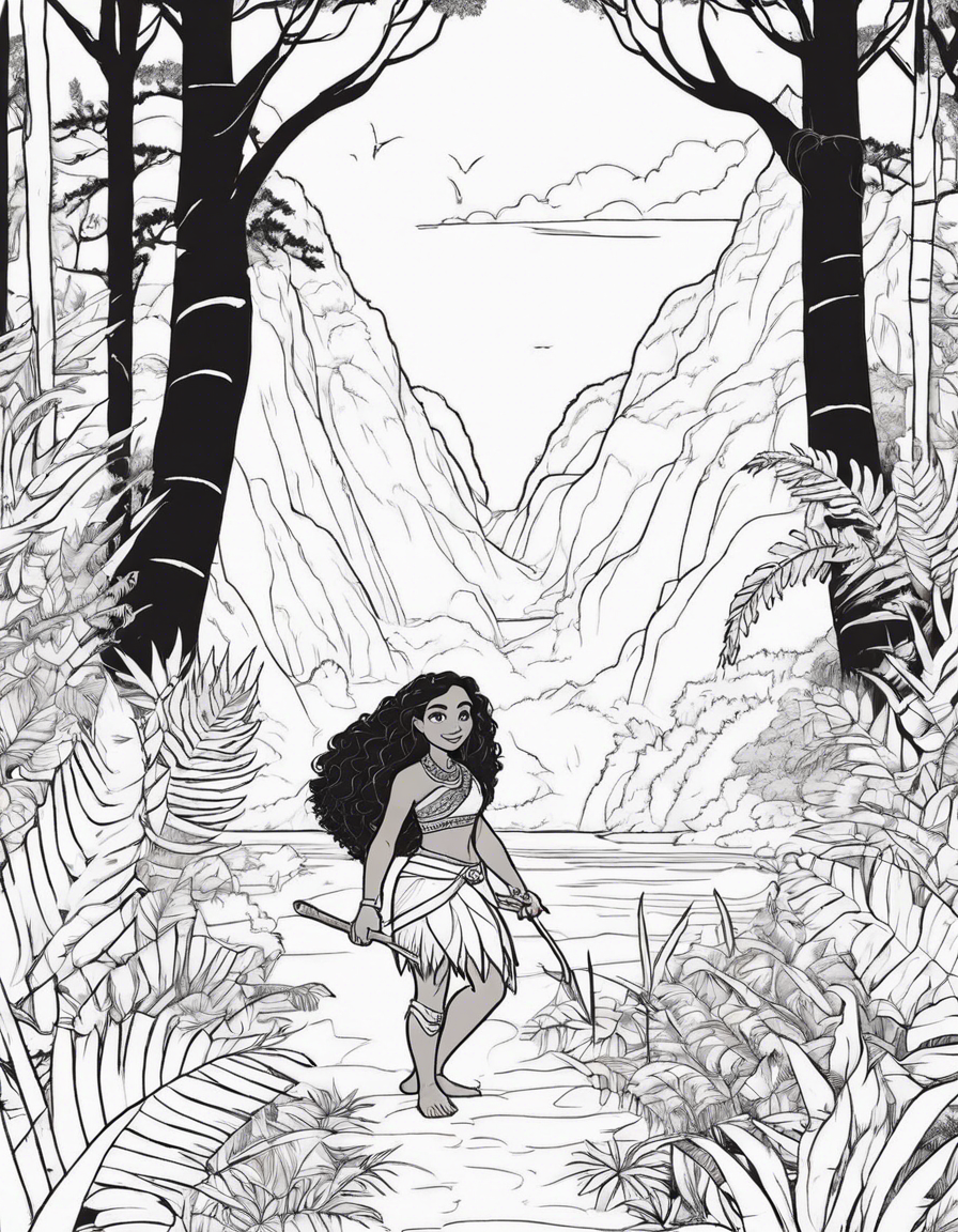 moana coloring pages