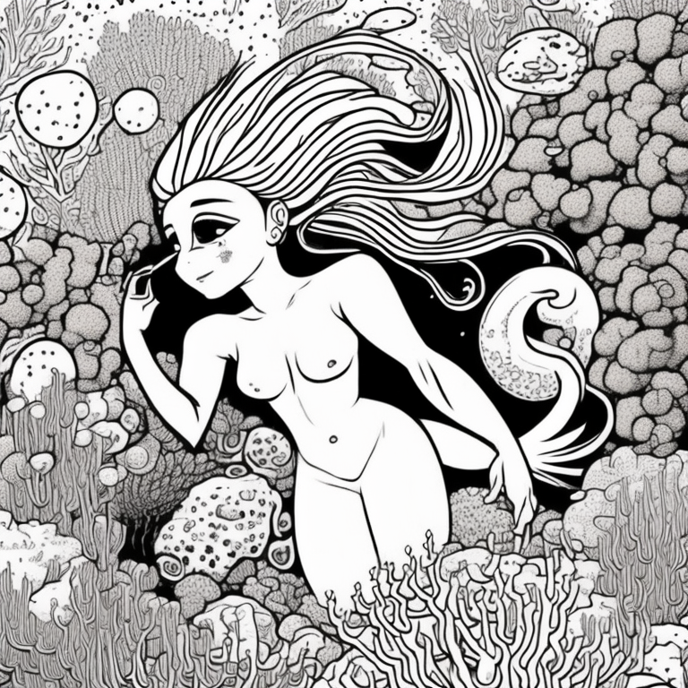 mermaid coloring pages