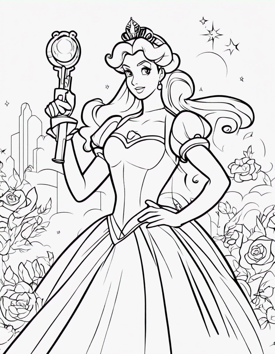 princess peach coloring page