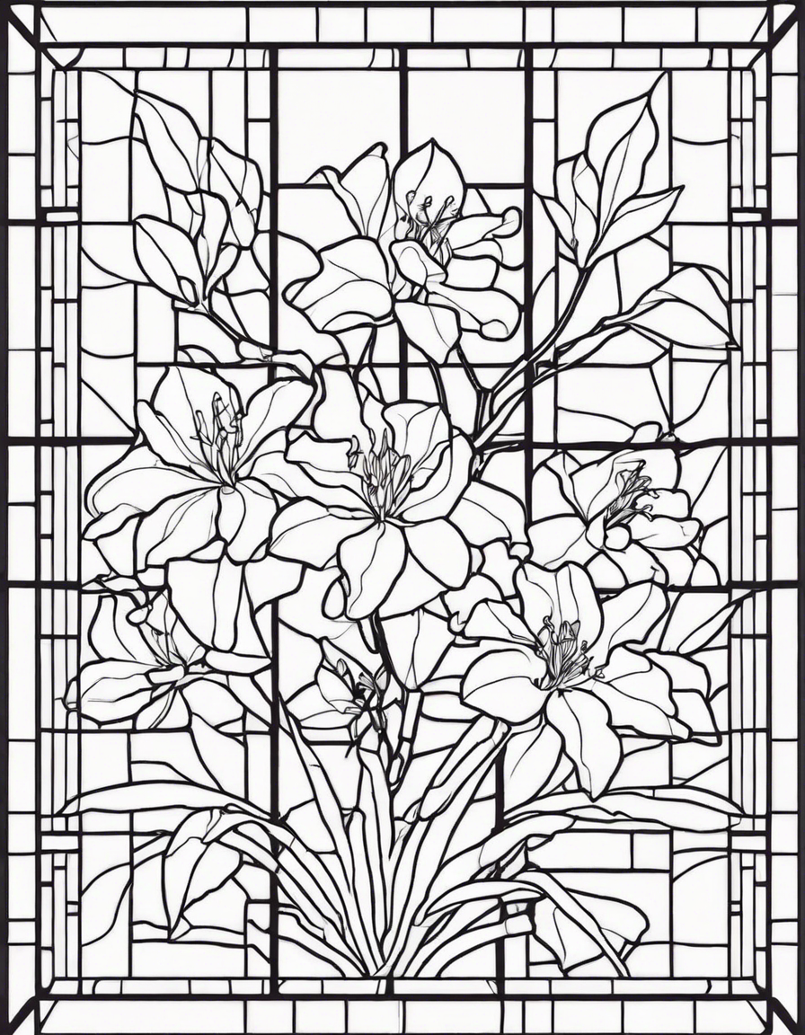 stained glass coloring pages