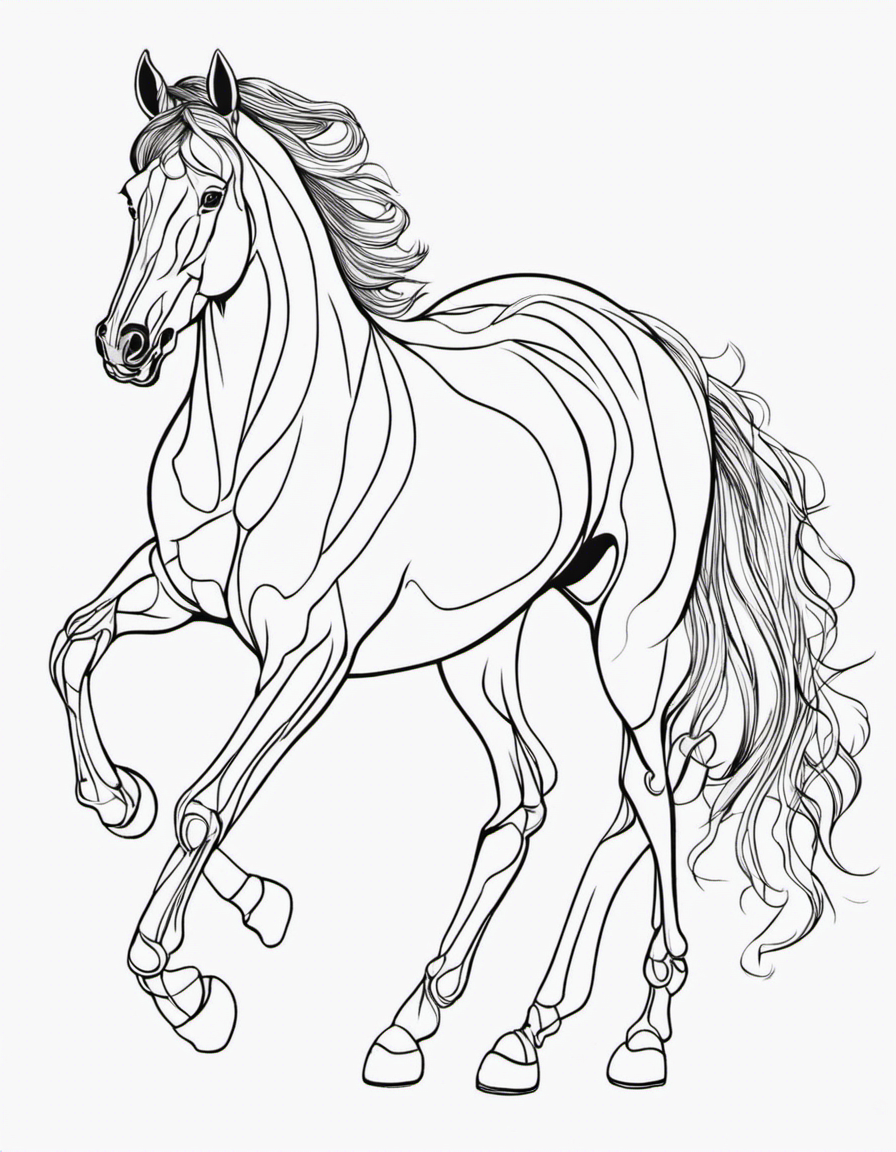 horse for adults coloring page
