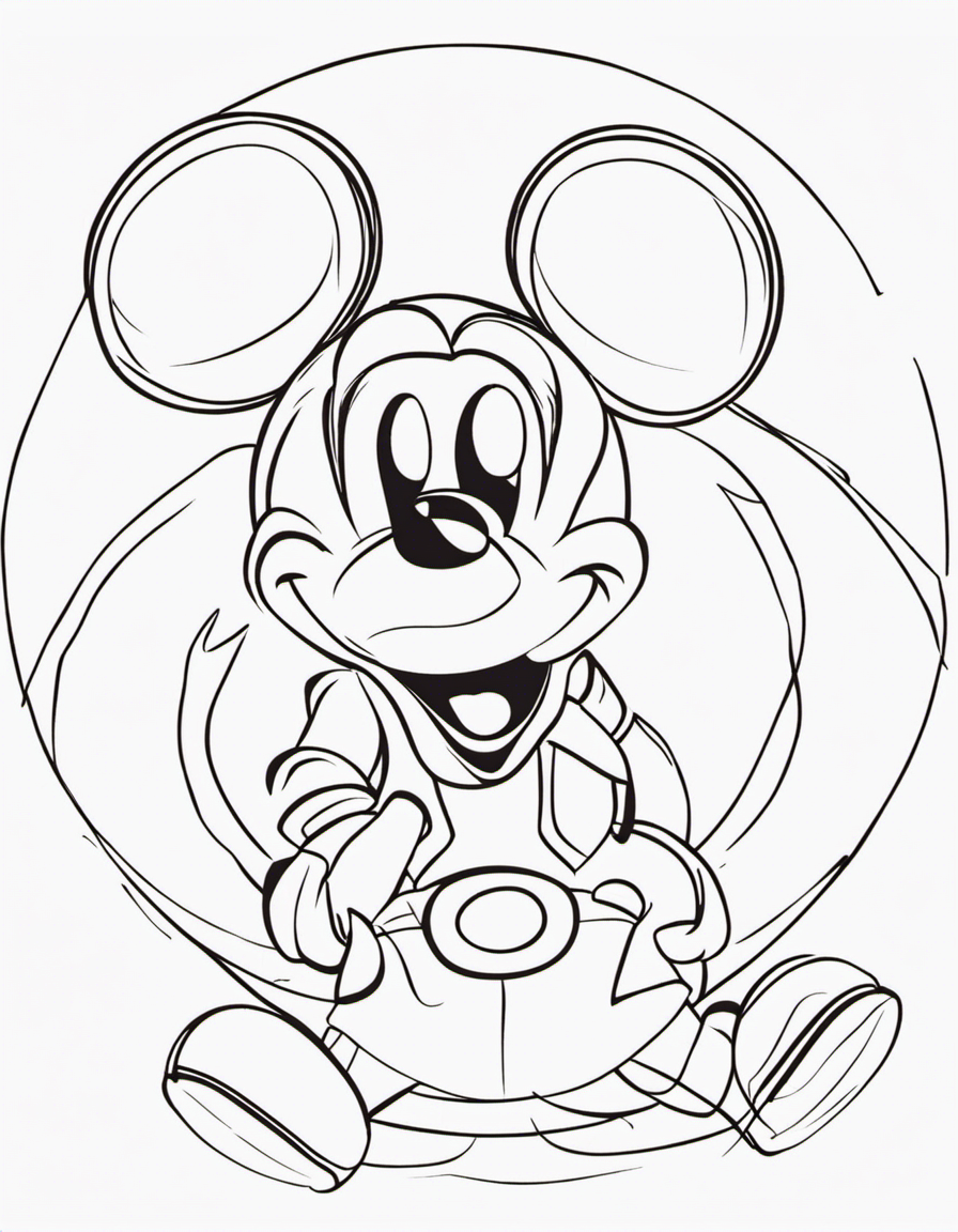 mickey mouse for adults coloring page