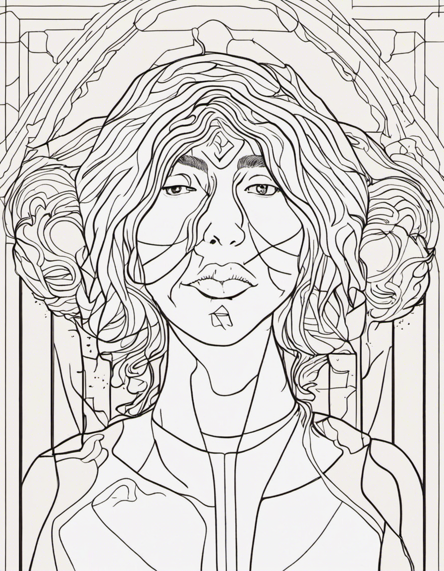 realistic trippy coloring page