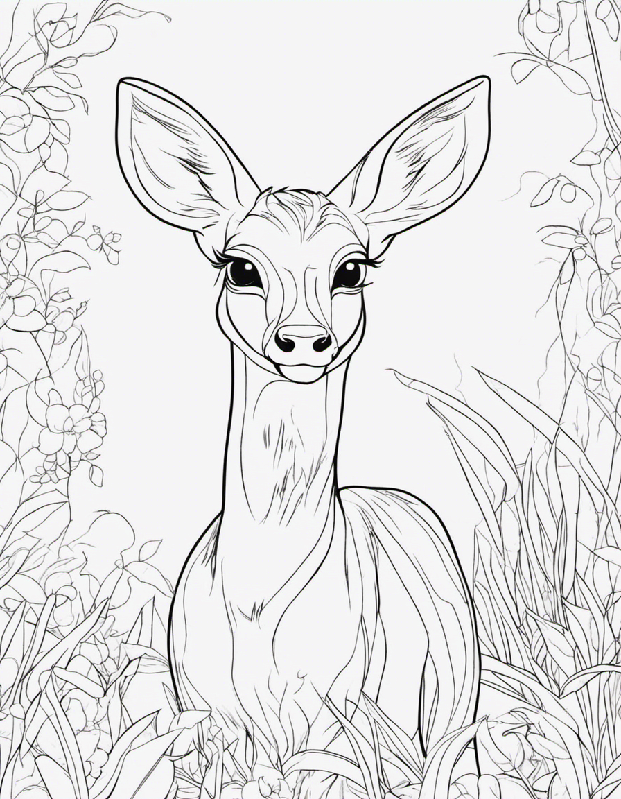 cartoon bambi coloring page