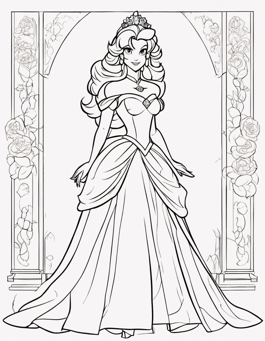 princess peach coloring pages