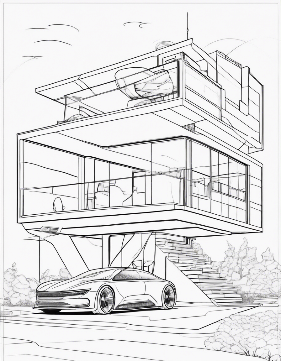 house coloring pages