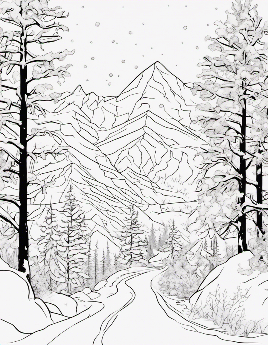 winter for adults coloring page