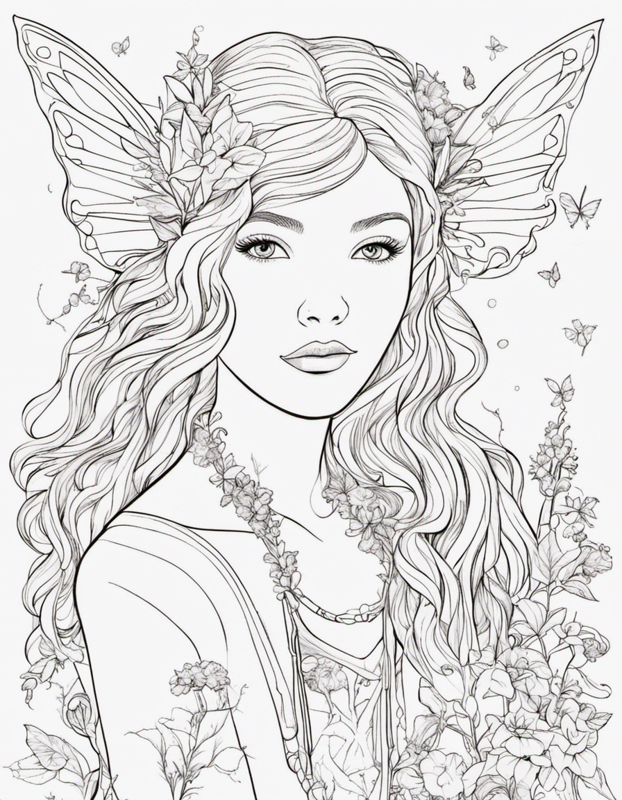fairy for children coloring page