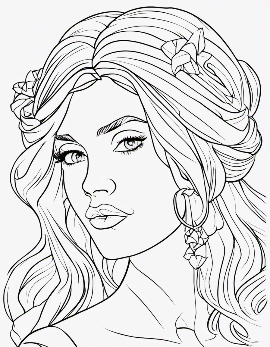 cartoon belle coloring page