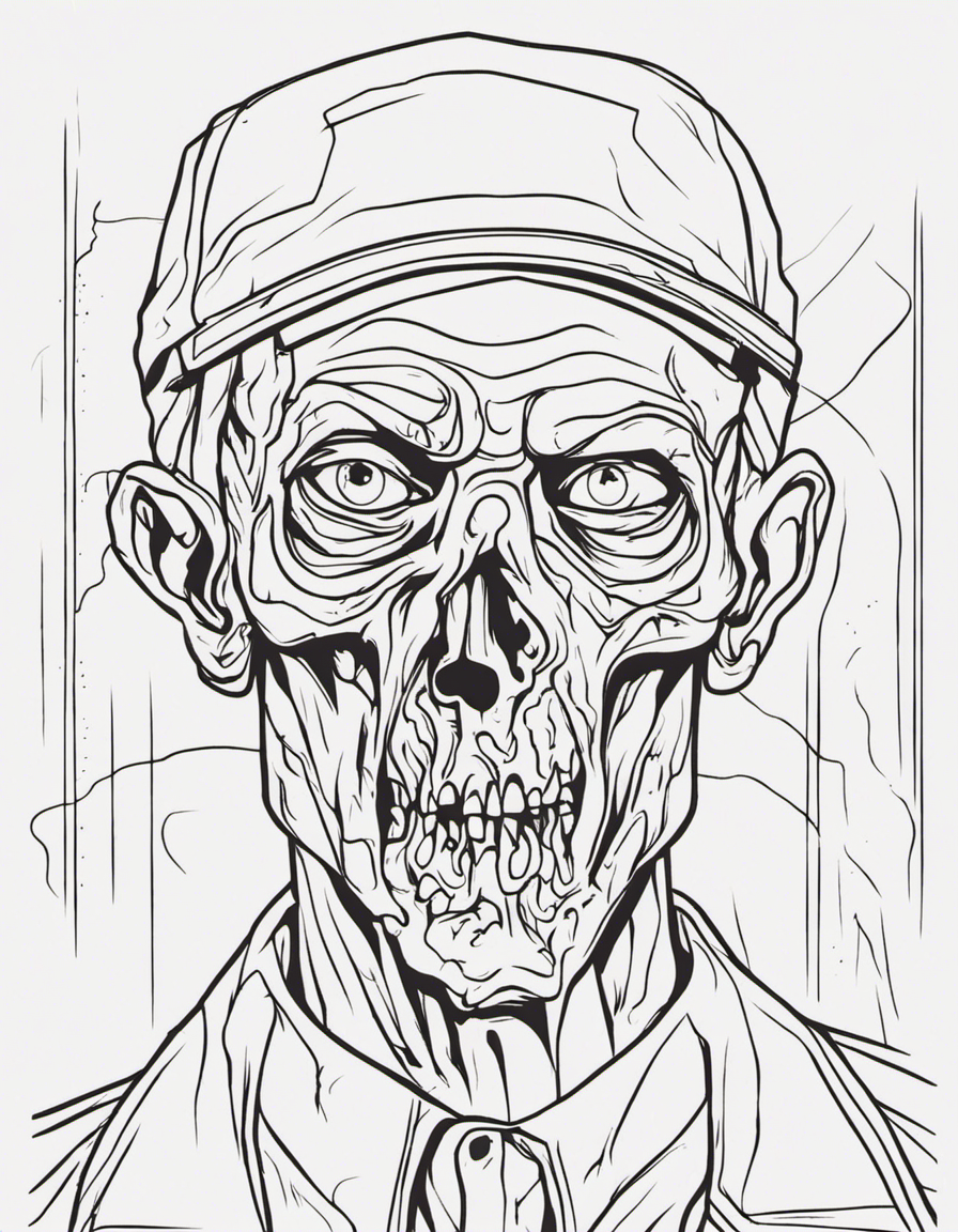 zombie coloring page