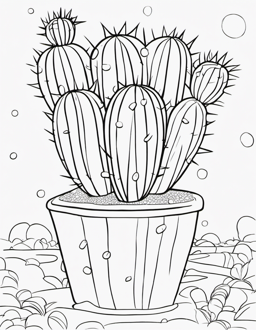 cactus coloring pages