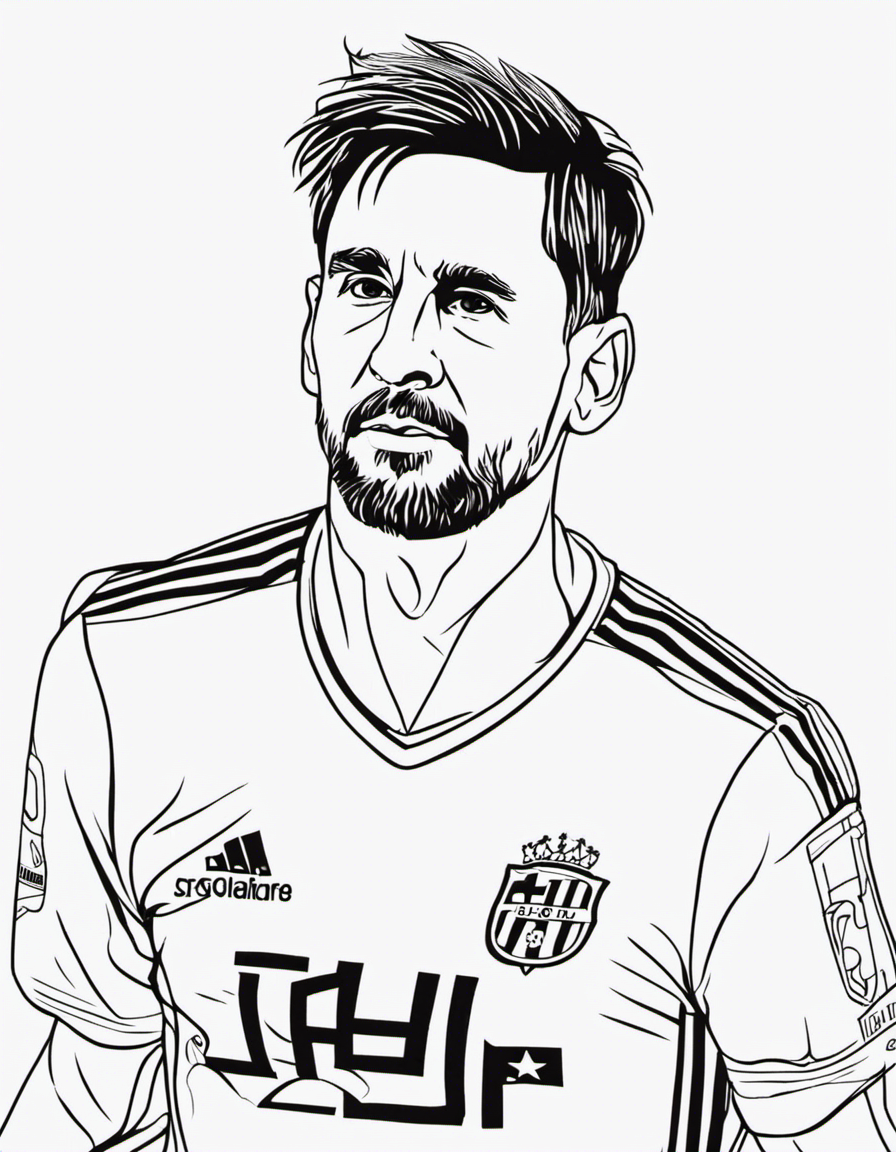 Free lionel messi coloring page 2023