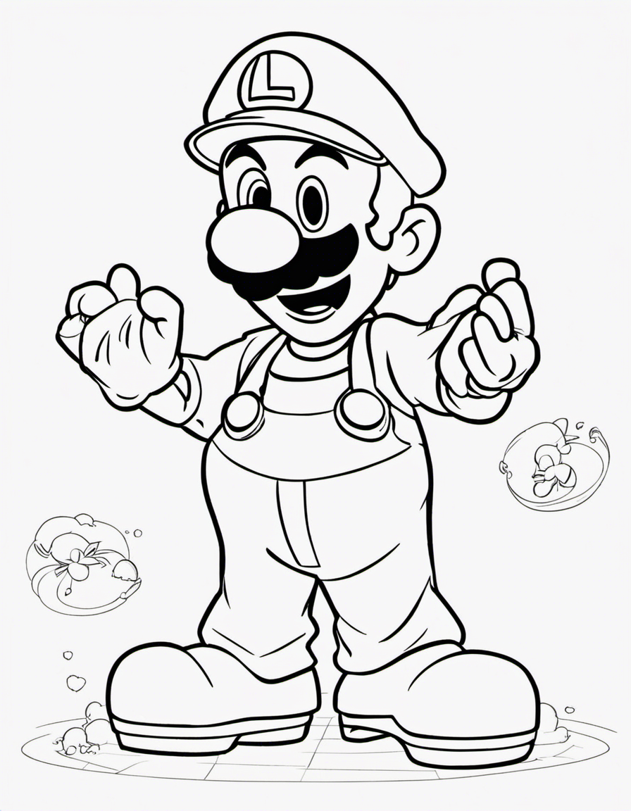 luigi coloring pages