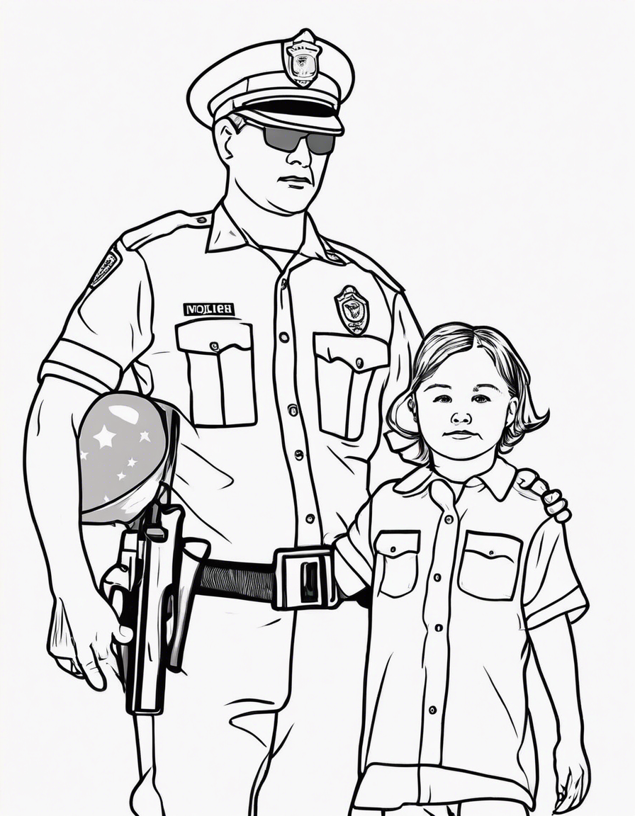 police coloring pages