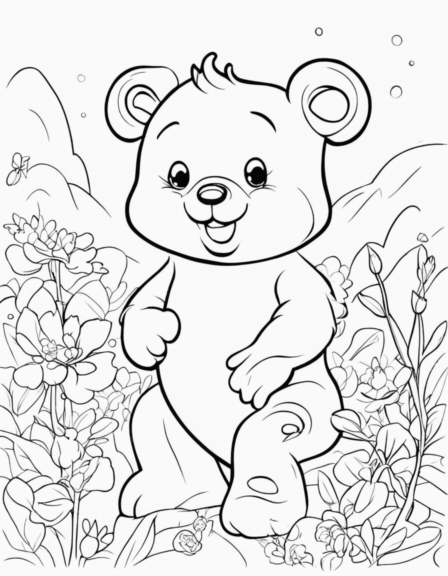care bear for children coloring page