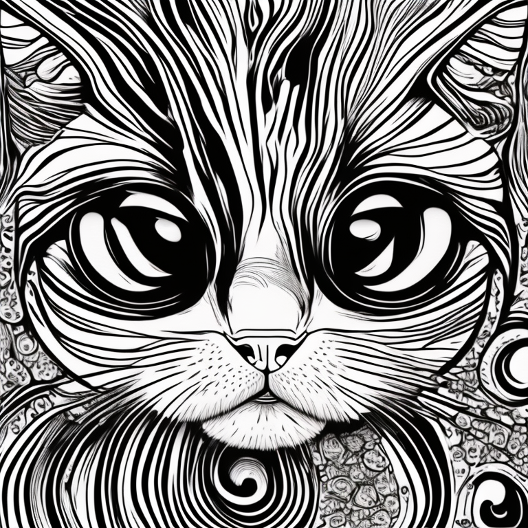 cat coloring page