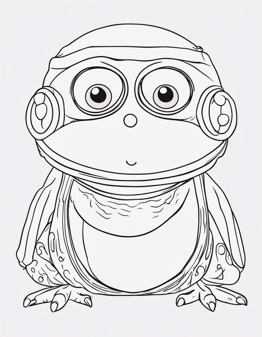 realistic keroppi coloring page