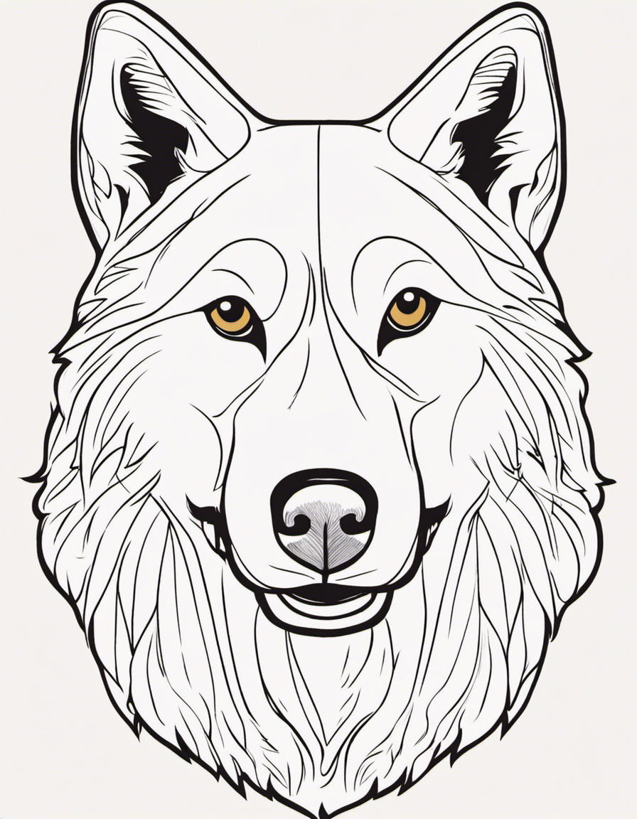 husky coloring pages