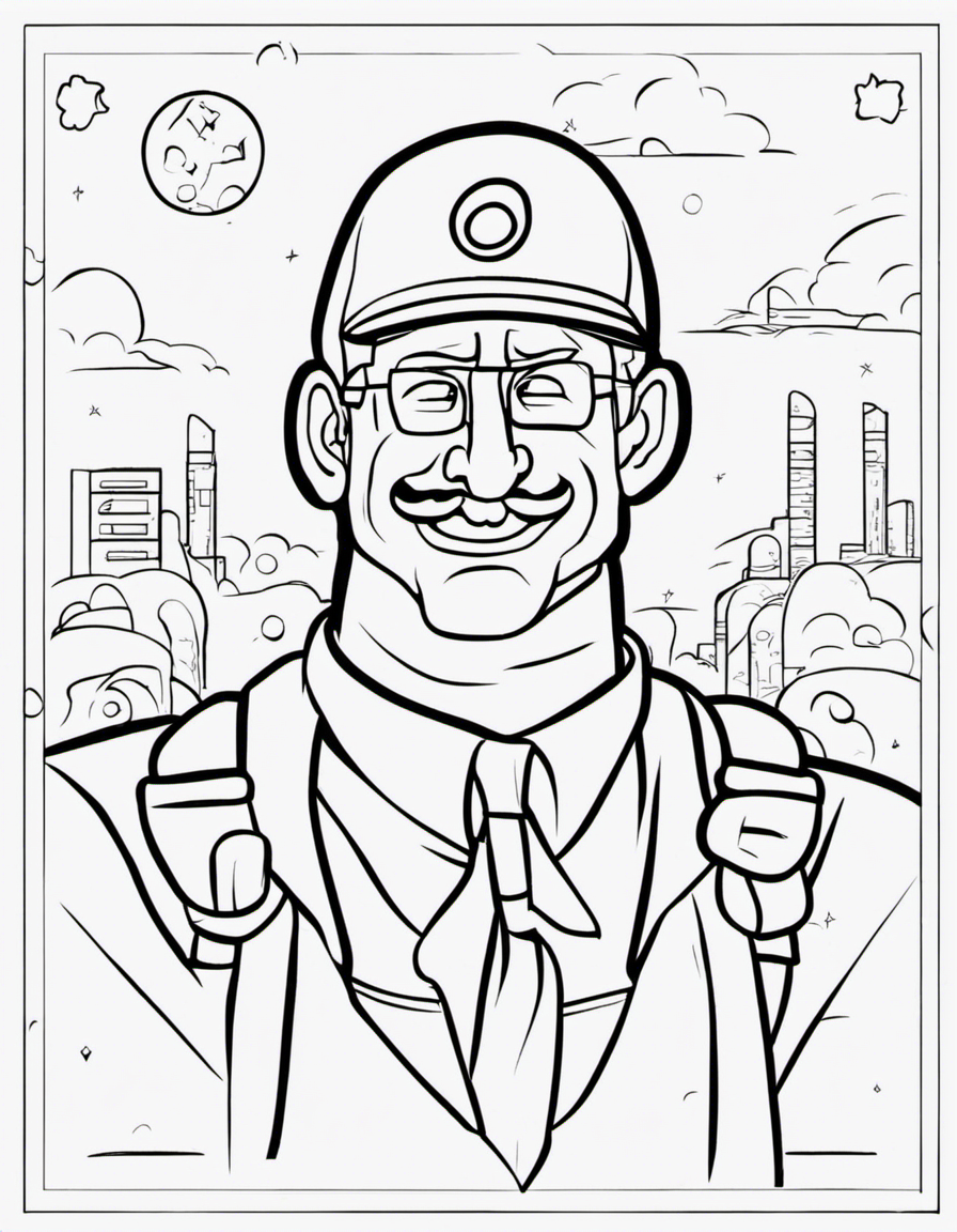 luigi for adults coloring page