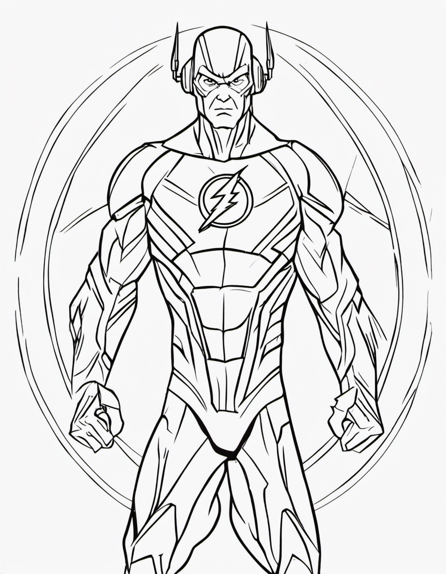 cartoon flash coloring page