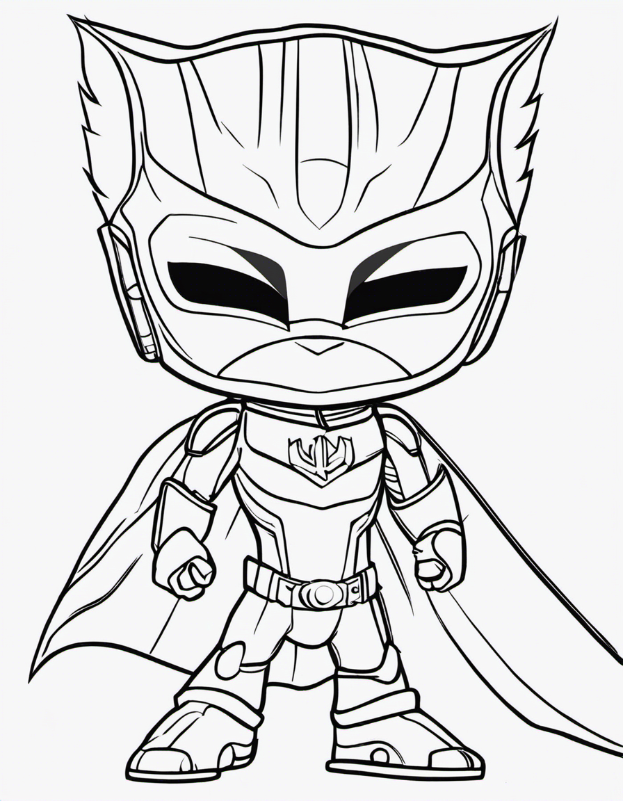 realistic pj masks coloring page