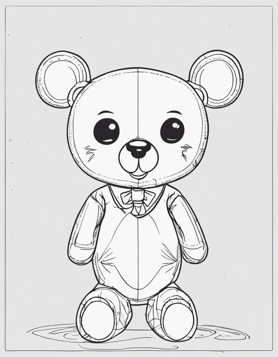 cartoon teddy bear coloring page