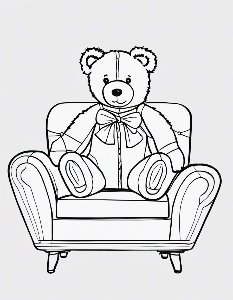 teddy bear on a couch