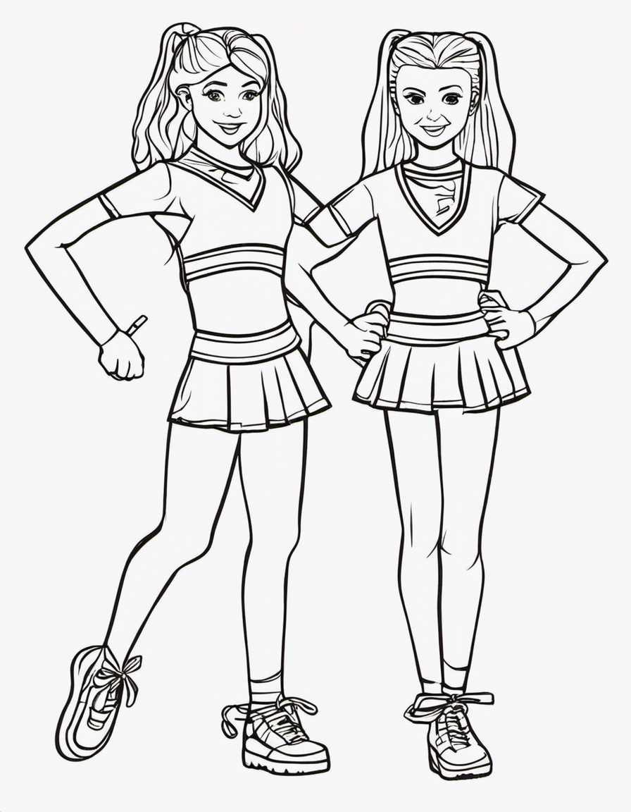 cheerleading for children coloring page