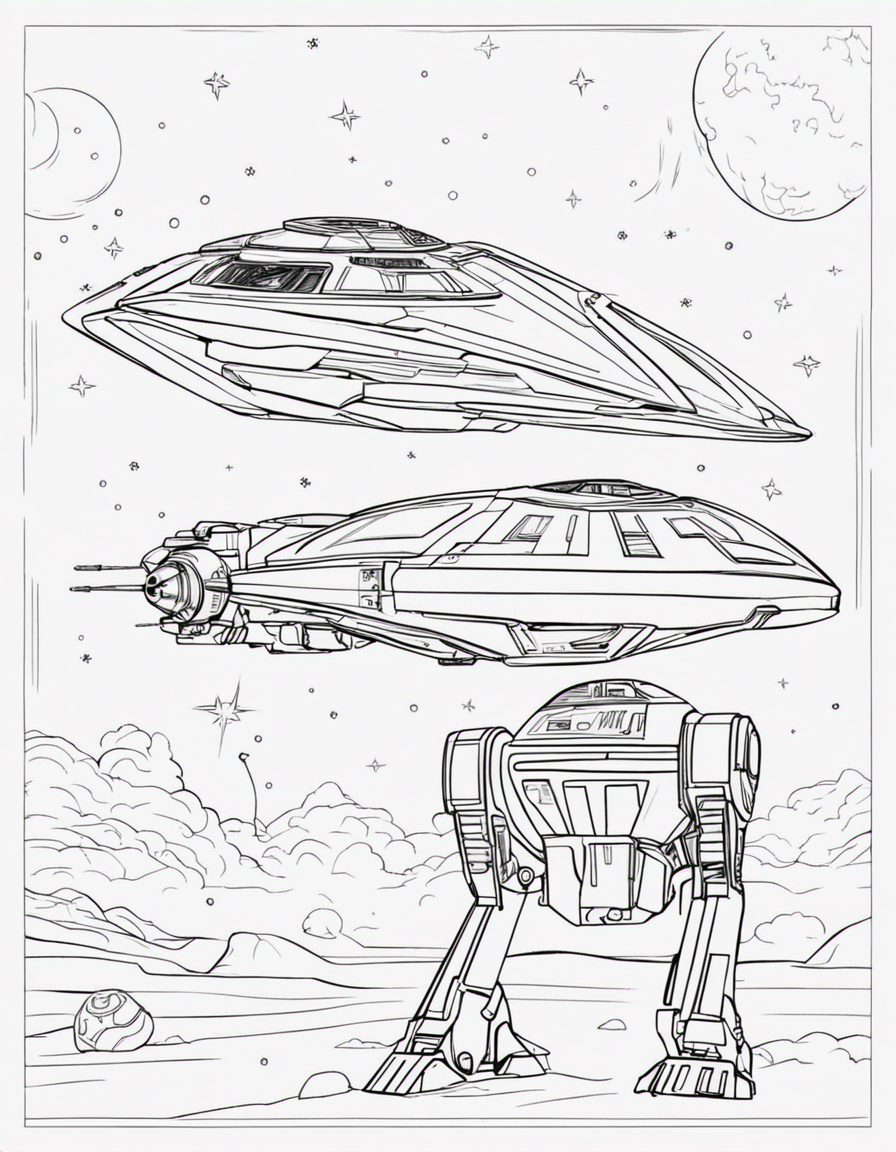 star wars for children coloring page