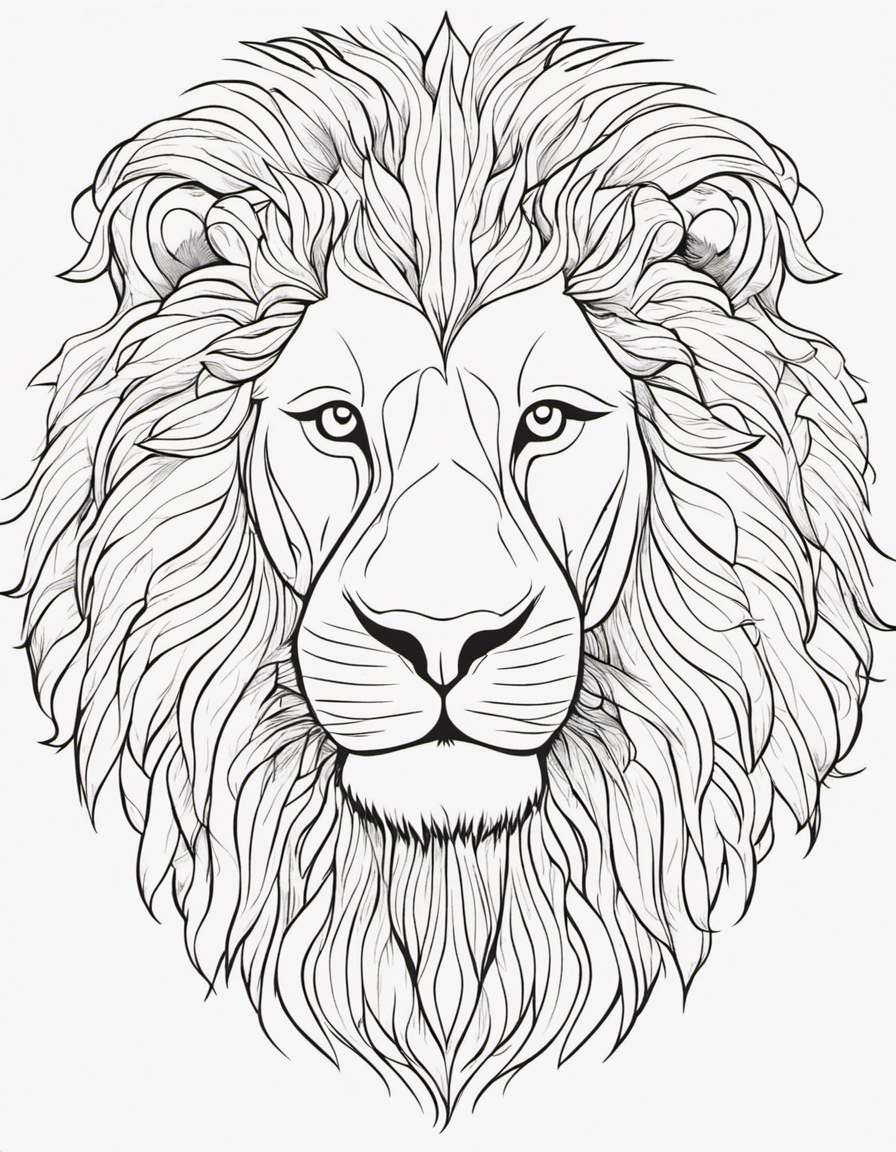 lion for children coloring page