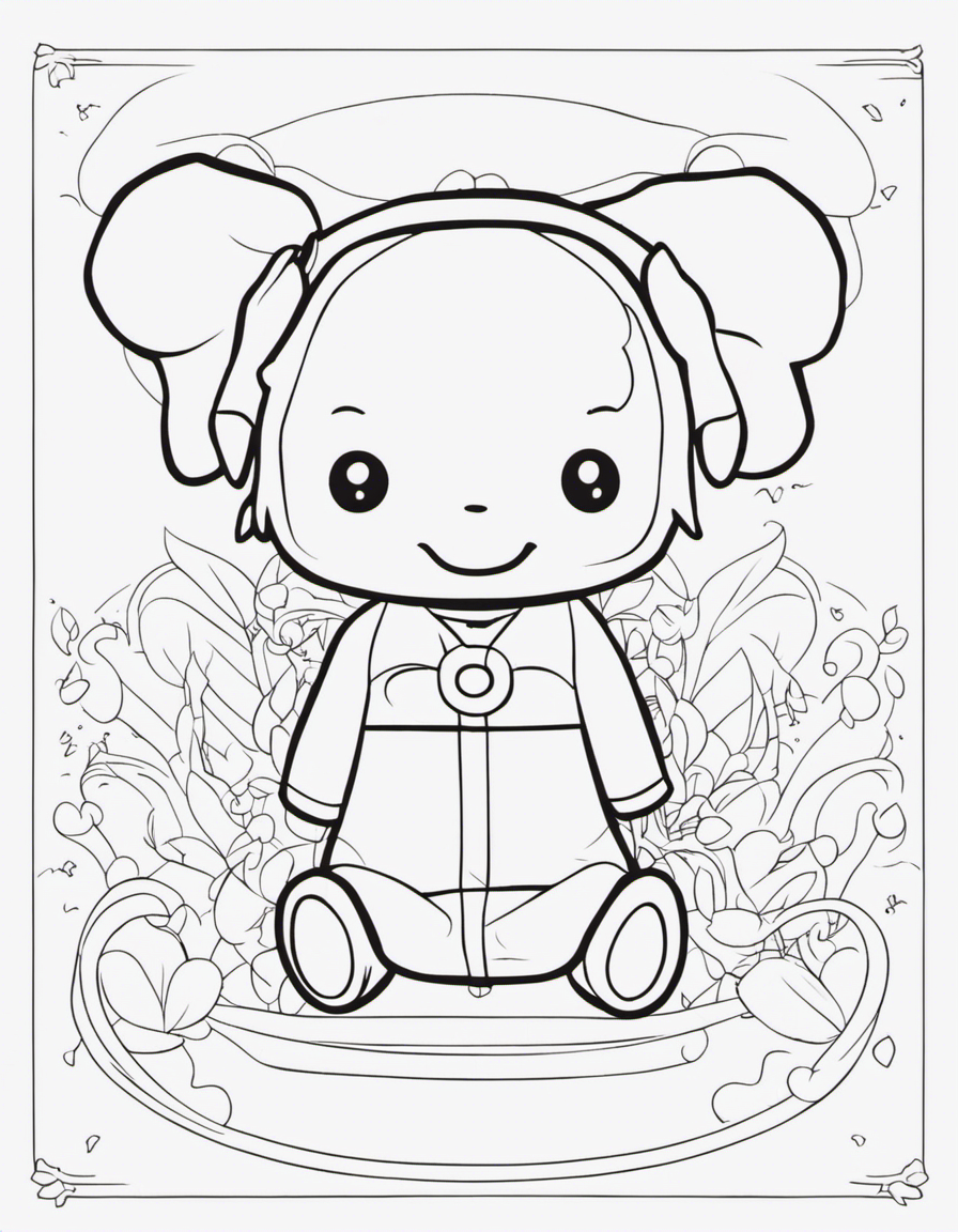 cartoon cinnamoroll coloring page