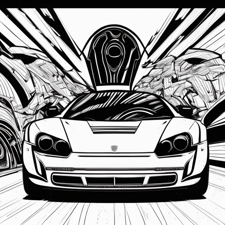 sport cars coloring page