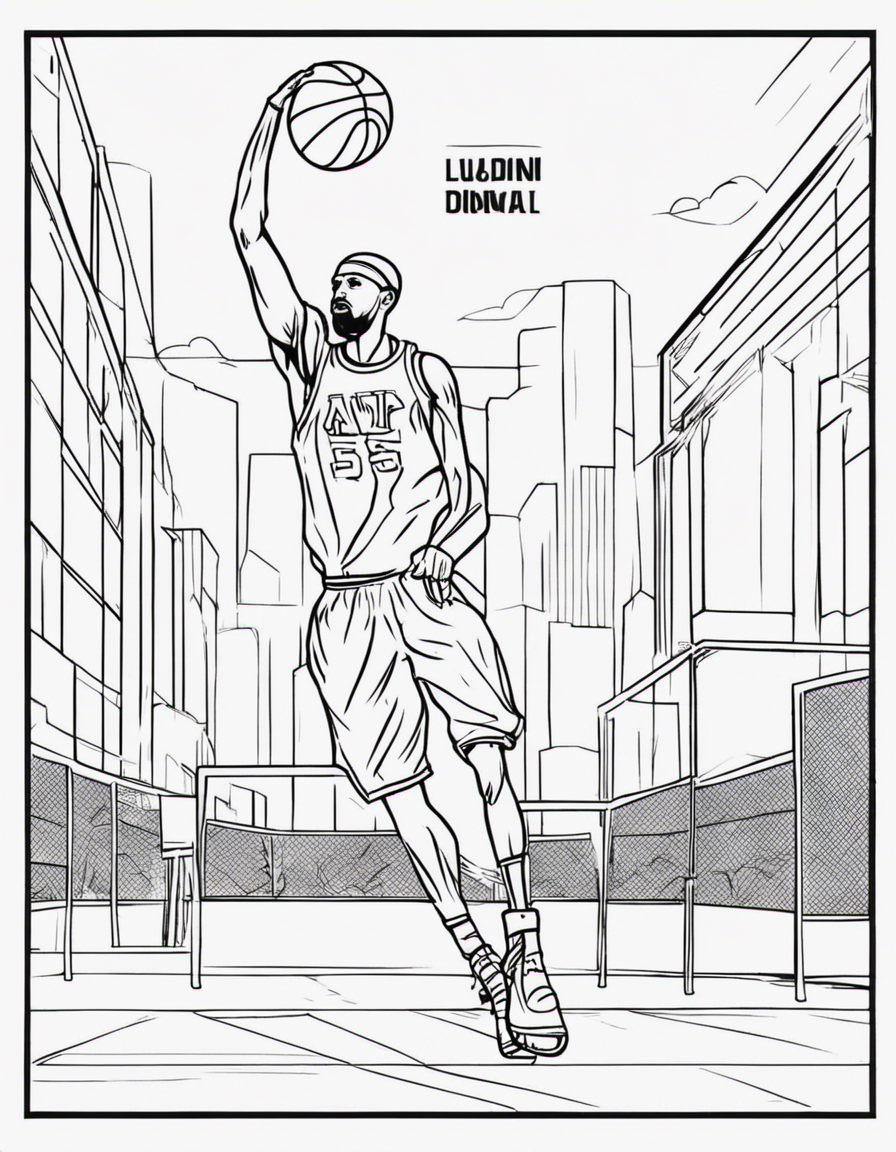 basketball for children coloring page