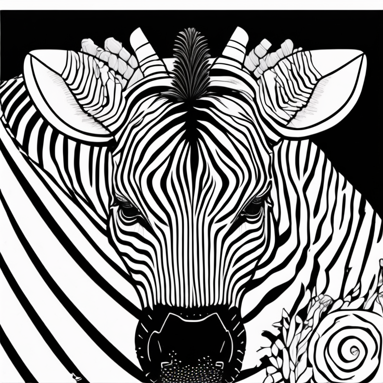 crie uma imagem colorida de uma zebra para capa de livro