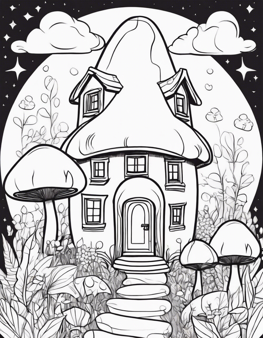 mushroom coloring pages