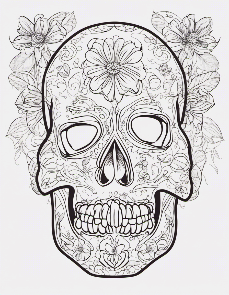 sugar skull coloring pages