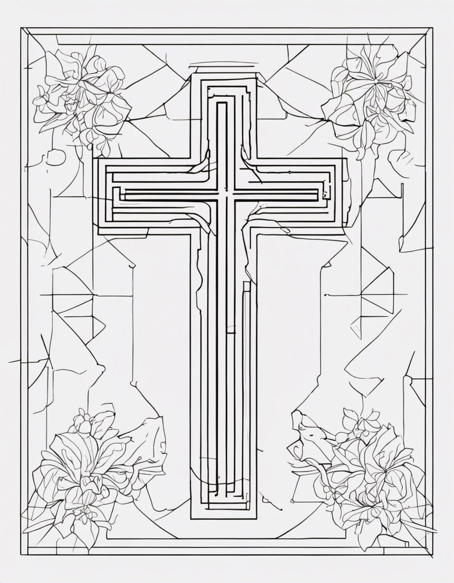 cross coloring pages