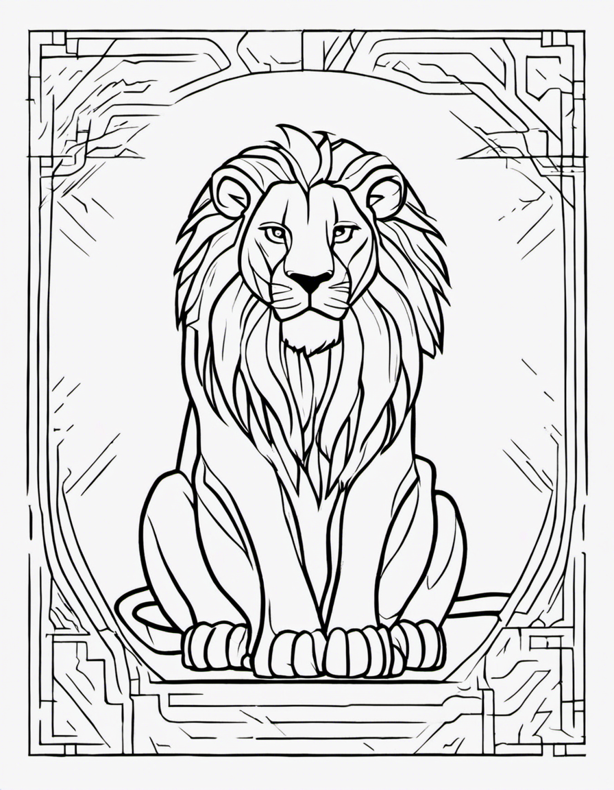 lion king for children coloring page