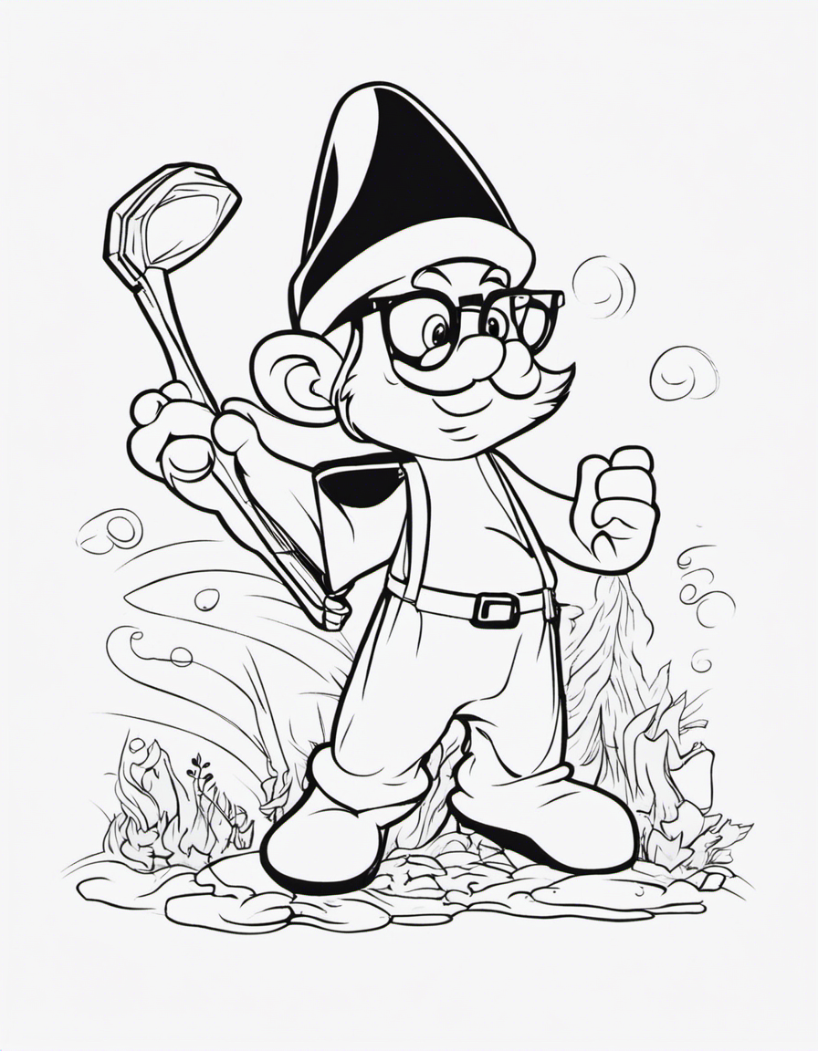 cartoon smurf coloring page