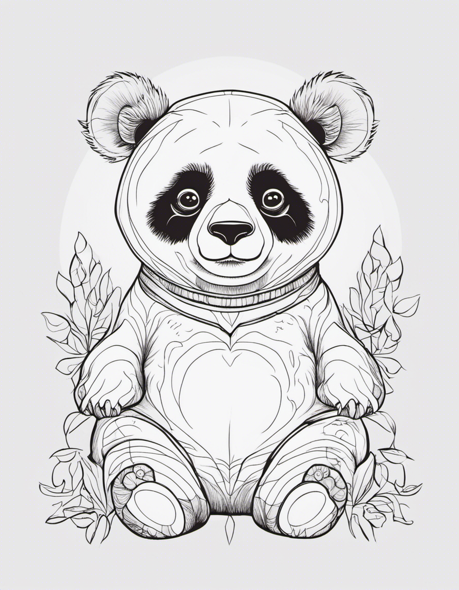 panda coloring page