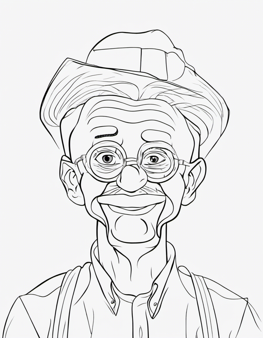 realistic goofy coloring page