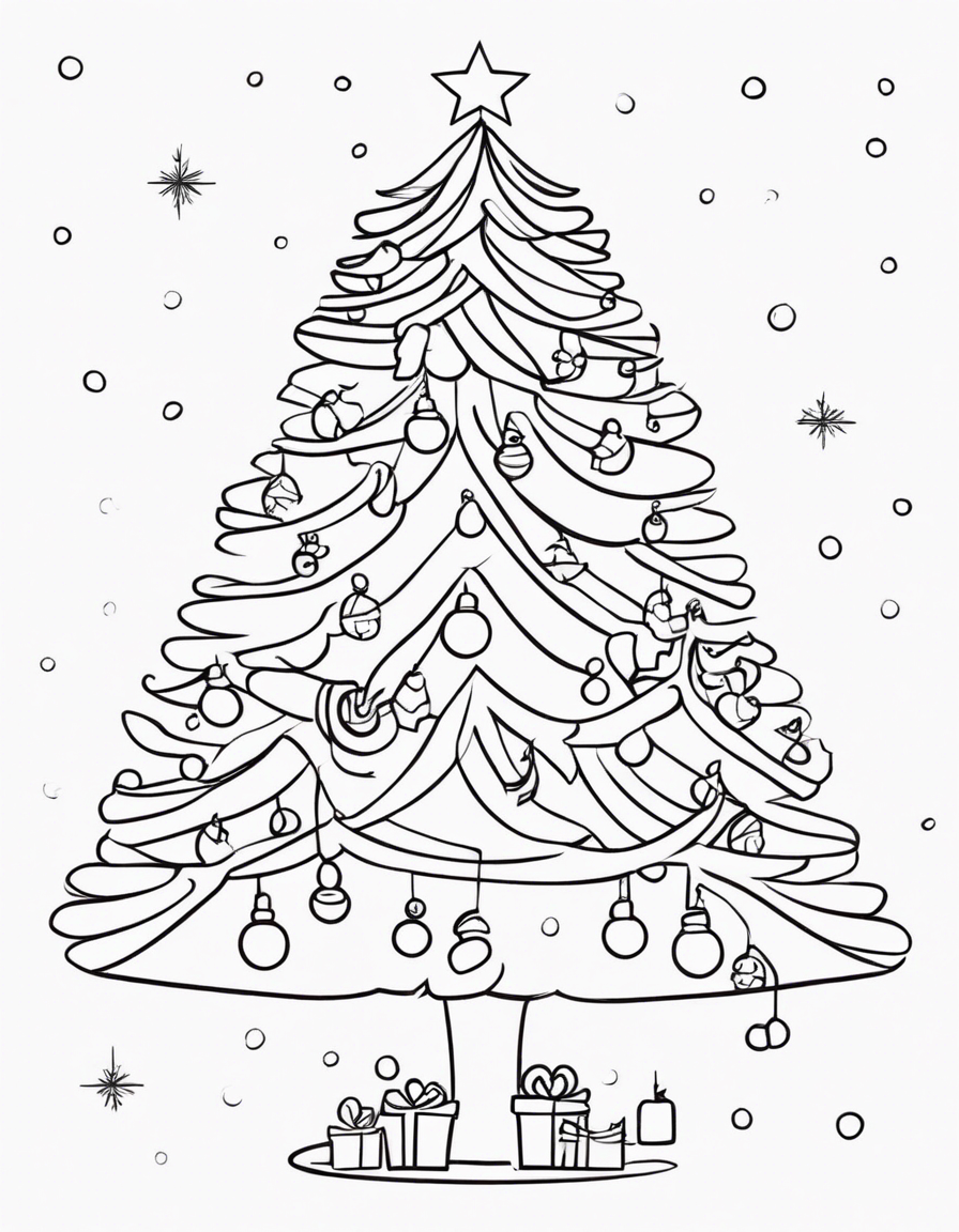 christmas tree coloring pages